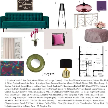 Living room Interior Design Mood Board by Andreea Boiciuc on Style Sourcebook