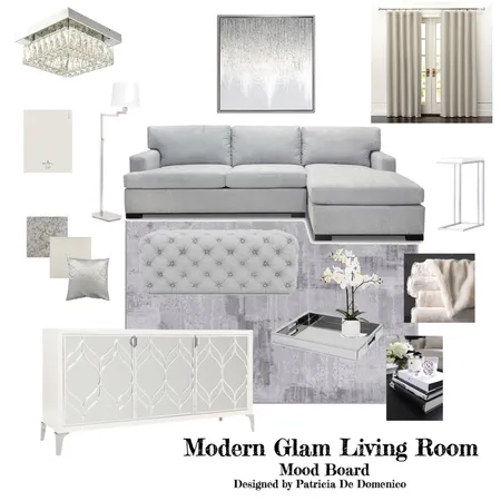 modern glam living room Interior Design Mood Board by Patricia De Domenicco on Style Sourcebook