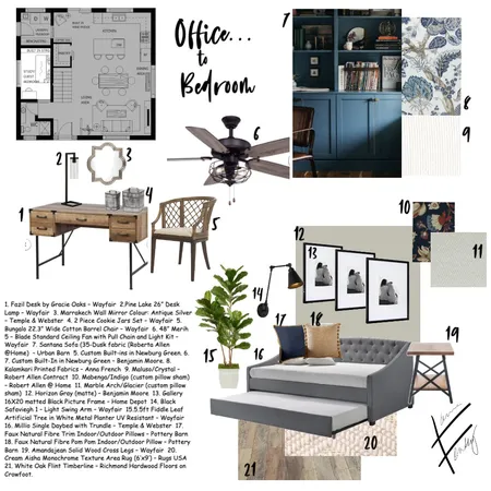 Home Office/Bedroom Interior Design Mood Board by laura Fendley on Style Sourcebook