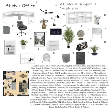 Interior Designer AK Sample Board Interior Design Mood Board by Alphonsine Kamte on Style Sourcebook