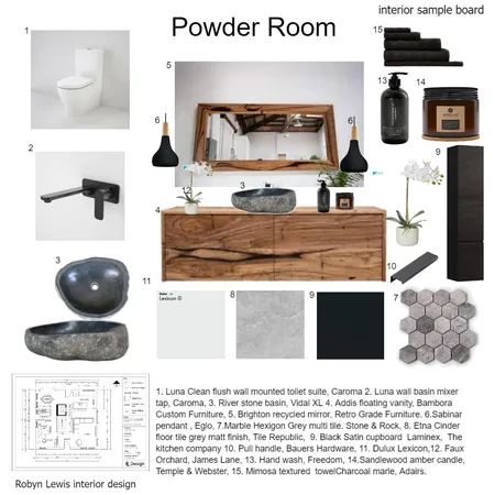bathroom assignment 9 Interior Design Mood Board by RobynLewisCourse on Style Sourcebook