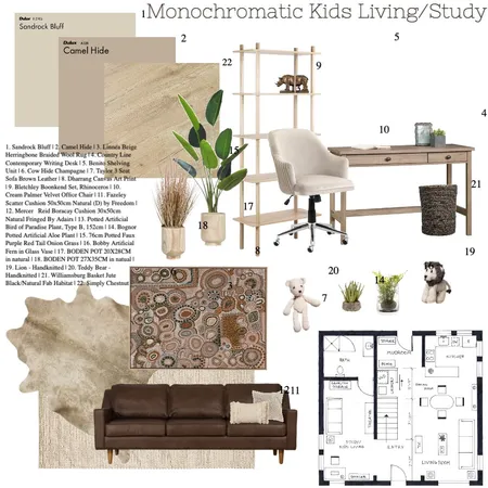 IDI Module 9 | Living/Study Interior Design Mood Board by _chelee_ on Style Sourcebook