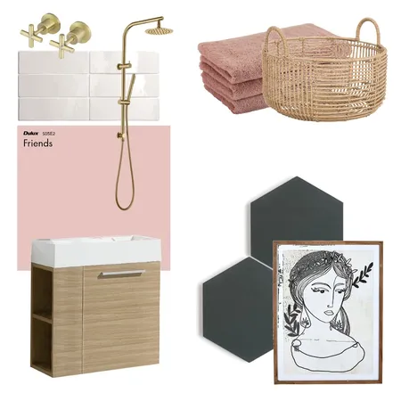 Guest Bathroom Interior Design Mood Board by caitlinrowe on Style Sourcebook