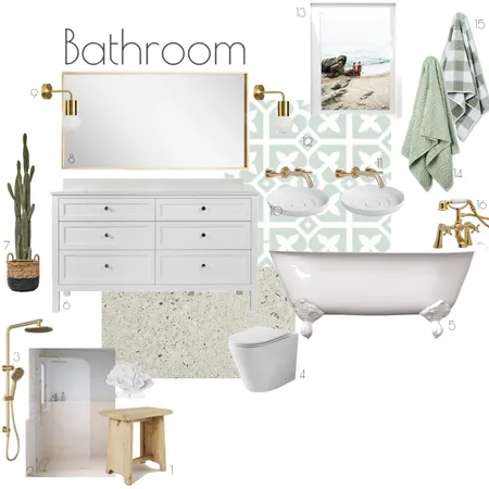 Bathroom sample board Interior Design Mood Board by Ashleigh Charlotte on Style Sourcebook