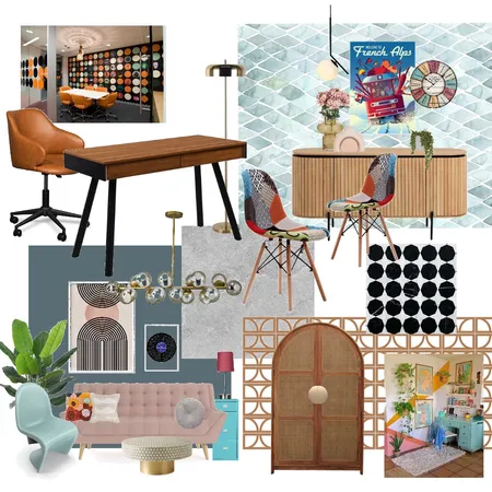 Retro office Interior Design Mood Board by GK ESTÚDIO on Style Sourcebook