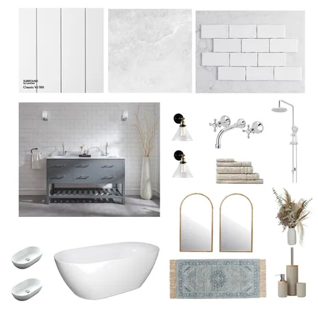Upstairs bathroom Interior Design Mood Board by Casey Malko on Style Sourcebook