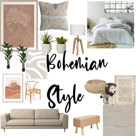 Bohemian Style Interior Design Mood Board by mari_0 on Style Sourcebook