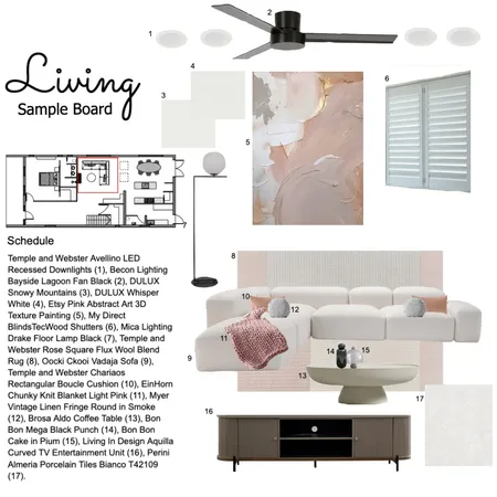 Living Room Sample Board Interior Design Mood Board by sgeneve on Style Sourcebook