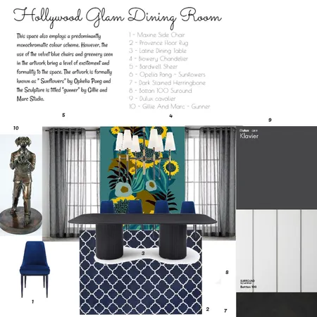 IDI - Module 9 Dining Room Interior Design Mood Board by luke.agostinelli on Style Sourcebook