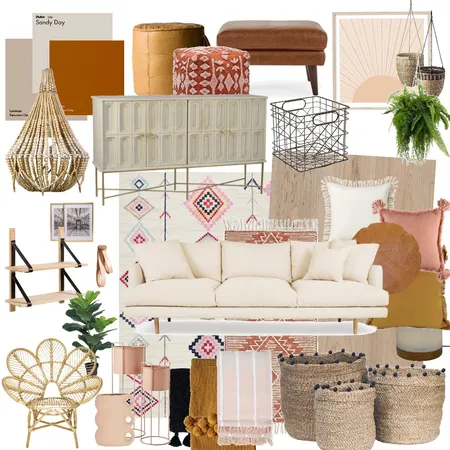 Boho living room Interior Design Mood Board by A.Noto on Style Sourcebook