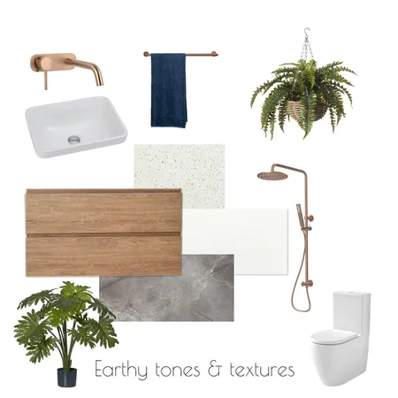 Earthy Tones & Textures Ensuite Bathroom Interior Design Mood Board by Northern Rivers Bathroom Renovations on Style Sourcebook