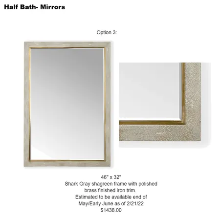 Wheeler half bath mirror 3 Interior Design Mood Board by Intelligent Designs on Style Sourcebook