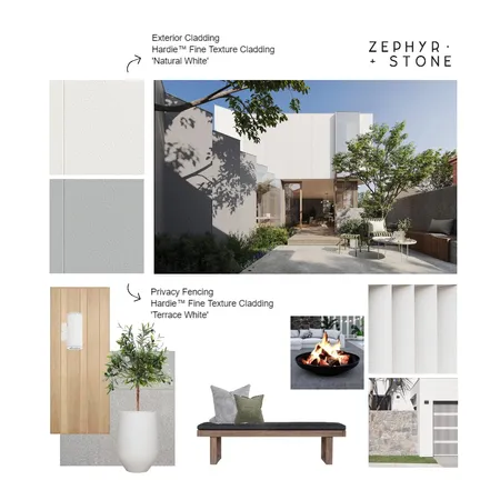 James Hardie Fine Cladding 1 Interior Design Mood Board by Zephyr + Stone on Style Sourcebook