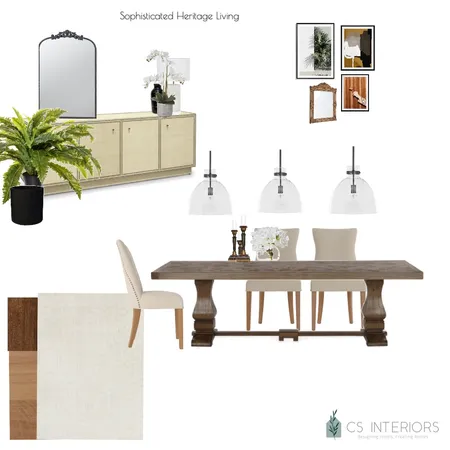 Sue Smyth Dining Room-Heritage Sophistication Interior Design Mood Board by CSInteriors on Style Sourcebook