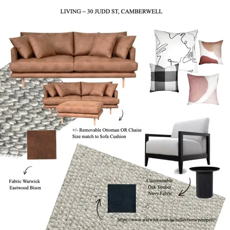 LIVING ~ 30 JUDD ST, CAMBERWELL Interior Design Mood Board by Lagom by Sarah McMillan on Style Sourcebook