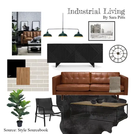 Industrial Living Room Interior Design Mood Board by SB Interior Design on Style Sourcebook