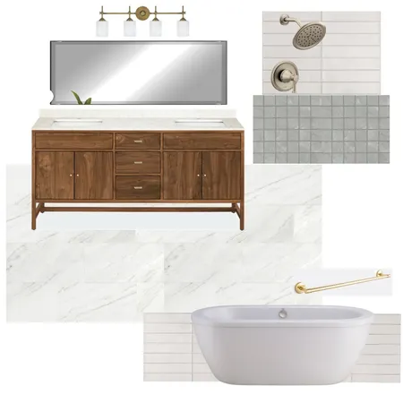Primary Bath Option 1 Interior Design Mood Board by CRM on Style Sourcebook