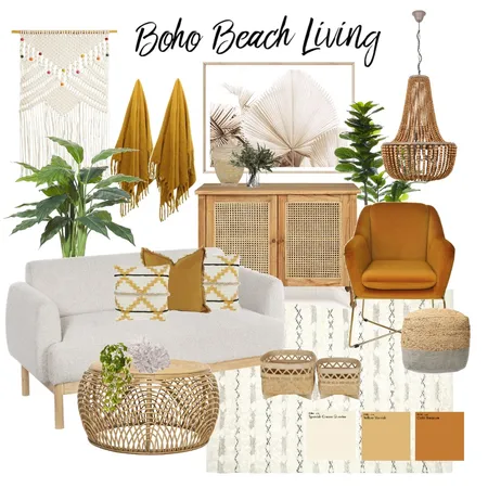 Boho Beach Living Interior Design Mood Board by Styled By Lorraine Dowdeswell on Style Sourcebook