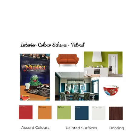 Mod 6 - Tetrad colour scheme Interior Design Mood Board by brittanysmithfroese on Style Sourcebook