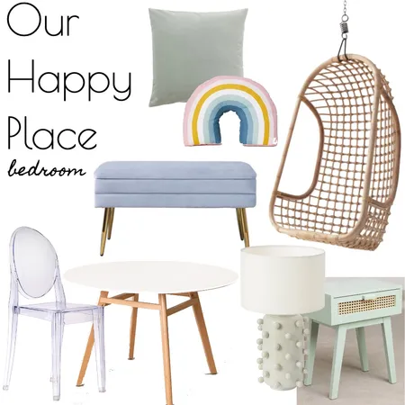 Our Happy Place - Julianne's Bedroom Interior Design Mood Board by RLInteriors on Style Sourcebook