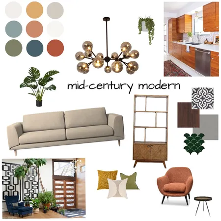 Mid century modern Interior Design Mood Board by GmCarrier on Style Sourcebook