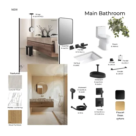 24E Main Bathroom.1 Interior Design Mood Board by Noelia Sanchez on Style Sourcebook