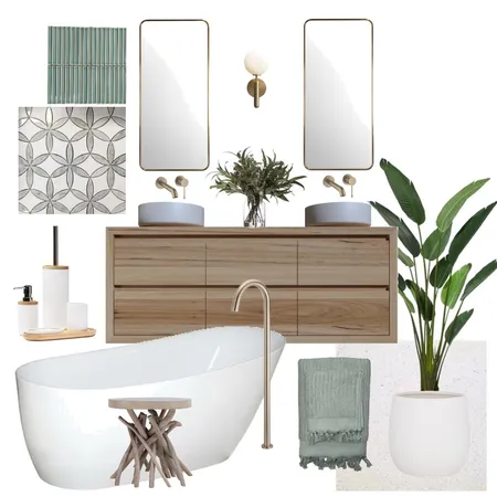Sage Bathroom Interior Design Mood Board by Kyra Smith on Style Sourcebook