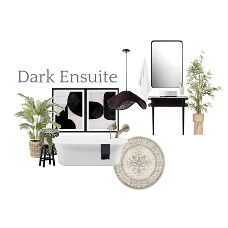 Dark Ensuite Interior Design Mood Board by Wildcardria on Style Sourcebook