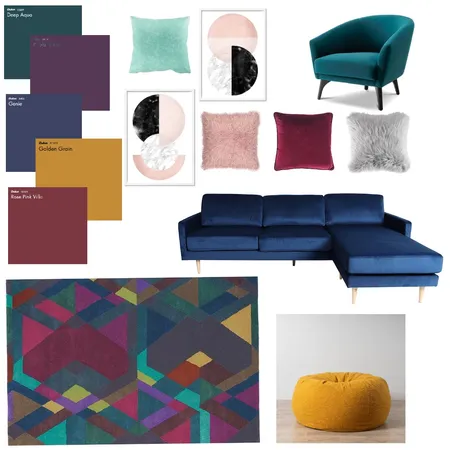 Crazy Carpet, Moody Living Room Interior Design Mood Board by Elaina on Style Sourcebook