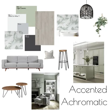 Accented Achromatic Interior Design Mood Board by Jillianmelle on Style Sourcebook