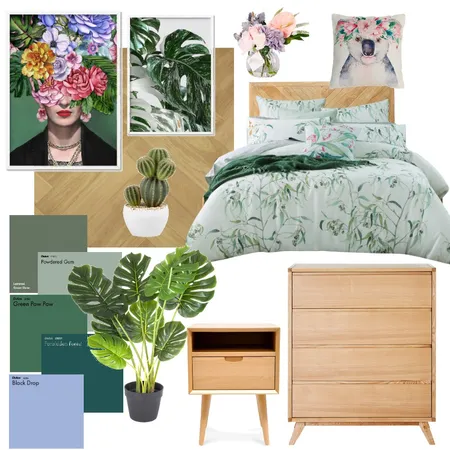 Tropic Hotel Room Interior Design Mood Board by Elaina on Style Sourcebook
