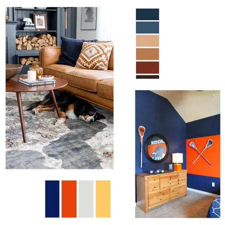 сине-оранжевая гамма Interior Design Mood Board by Татьяна Сергейчик on Style Sourcebook