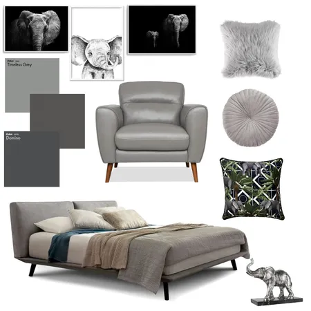 Elephant Hotel Room Interior Design Mood Board by Elaina on Style Sourcebook