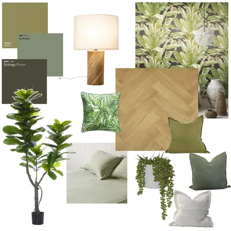Jungle Bedroom Interior Design Mood Board by Elaina on Style Sourcebook