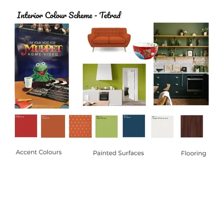 Mod 6 - Tetrad colour scheme v2 Interior Design Mood Board by brittanysmithfroese on Style Sourcebook