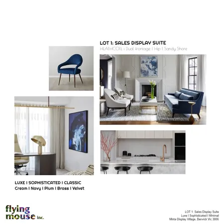 Lot 1: Sales suite I Luxe I Navy I Plum Interior Design Mood Board by Flyingmouse inc on Style Sourcebook