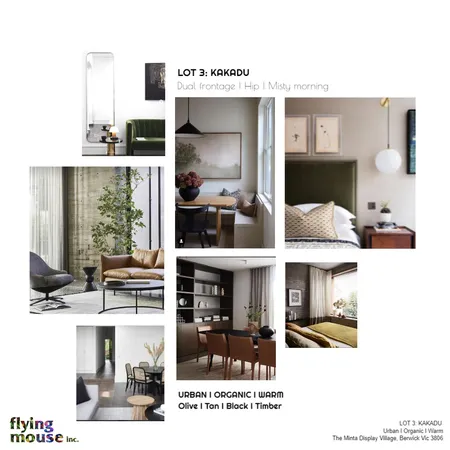 Lot 3: KAKADU I Urban I Olive I Tan Interior Design Mood Board by Flyingmouse inc on Style Sourcebook