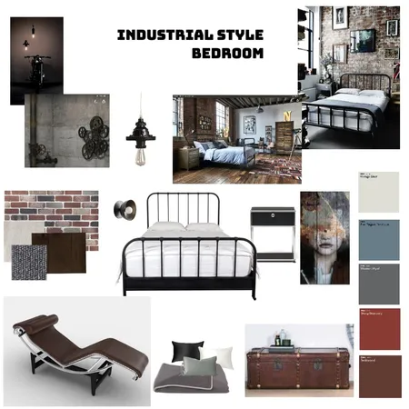 Lived in Industrial style bedroom Interior Design Mood Board by veraspika on Style Sourcebook