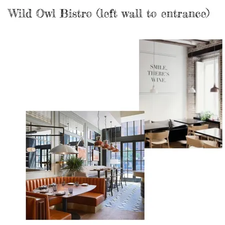 Wild Owl Bistro (Left wall to entrance) Interior Design Mood Board by Jessica on Style Sourcebook