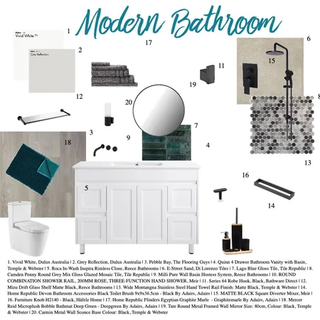 Modern Bathroom Interior Design Mood Board by JennK on Style Sourcebook