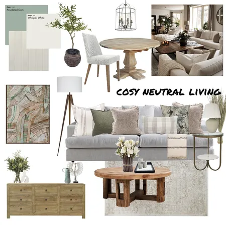 Cosy Neutral Living Interior Design Mood Board by Vicki Doidge Designs on Style Sourcebook