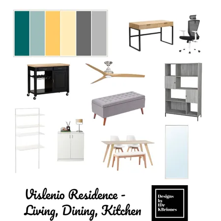 Vislenio Residence - Living Dining Kitchen Concept 1 Interior Design Mood Board by KB Design Studio on Style Sourcebook