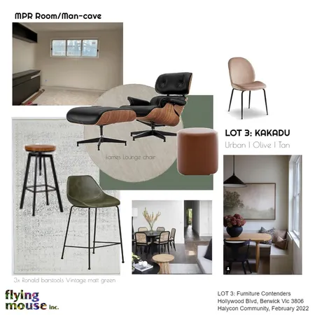 Lot 3: KAKADU I Urban I Olive I Tan Interior Design Mood Board by Flyingmouse inc on Style Sourcebook