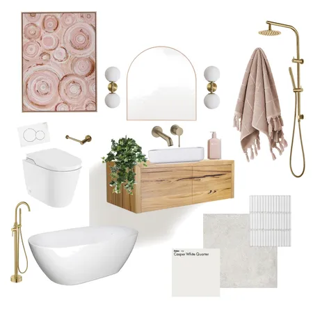 Drew & Leah's Bathroom Vision Board Option 2 Interior Design Mood Board by Lilly Brown on Style Sourcebook