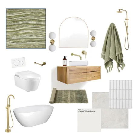 Drew & Leah's Bathroom Vision Board Option 3 Interior Design Mood Board by Lilly Brown on Style Sourcebook