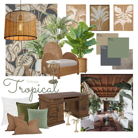 vintage tropical Interior Design Mood Board by TheBorrowedSpace on Style Sourcebook