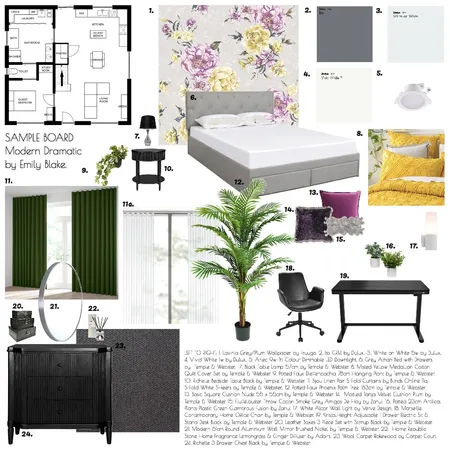 Sample Board Interior Design Mood Board by Emjay Blake on Style Sourcebook