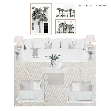 The White Living Room Interior Design Mood Board by Bells & Co. Interiors on Style Sourcebook