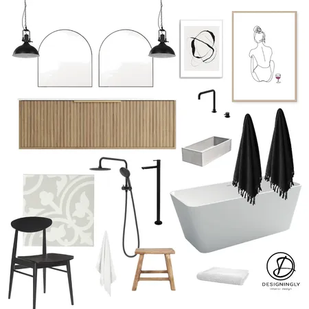 Scandi Bathroom Interior Design Mood Board by Designingly Co on Style Sourcebook