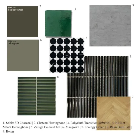 black white and green Interior Design Mood Board by alyaazzouz on Style Sourcebook